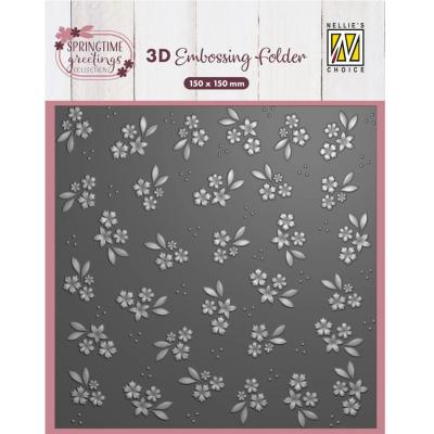 Nellie's Choice 3D Embossing Folder - Spring Flowers